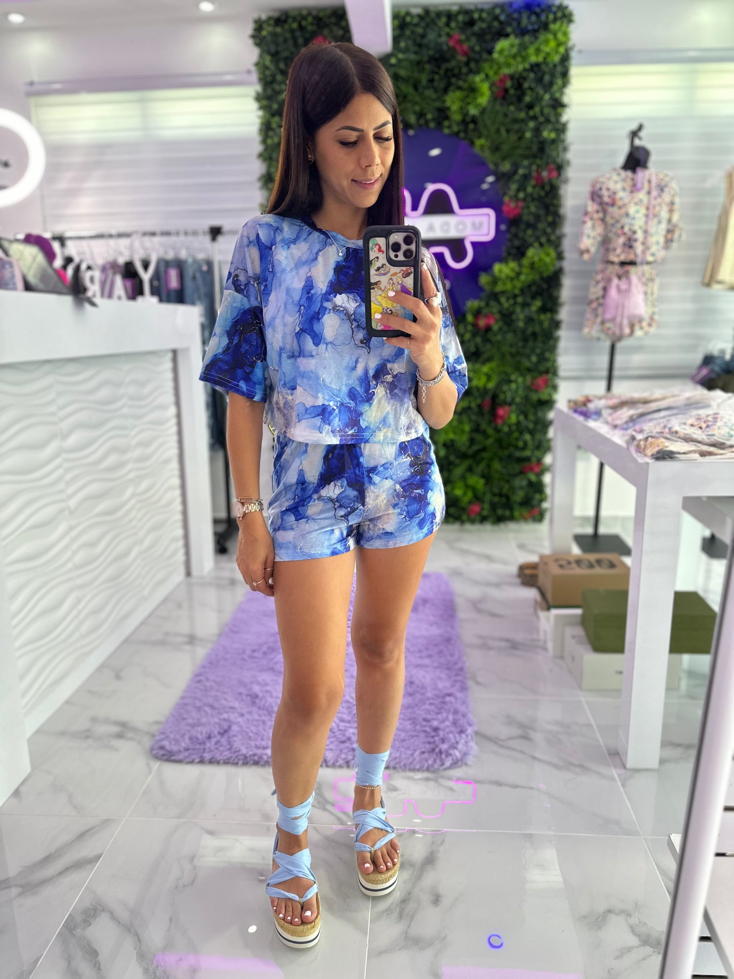Basic Short Set Azul