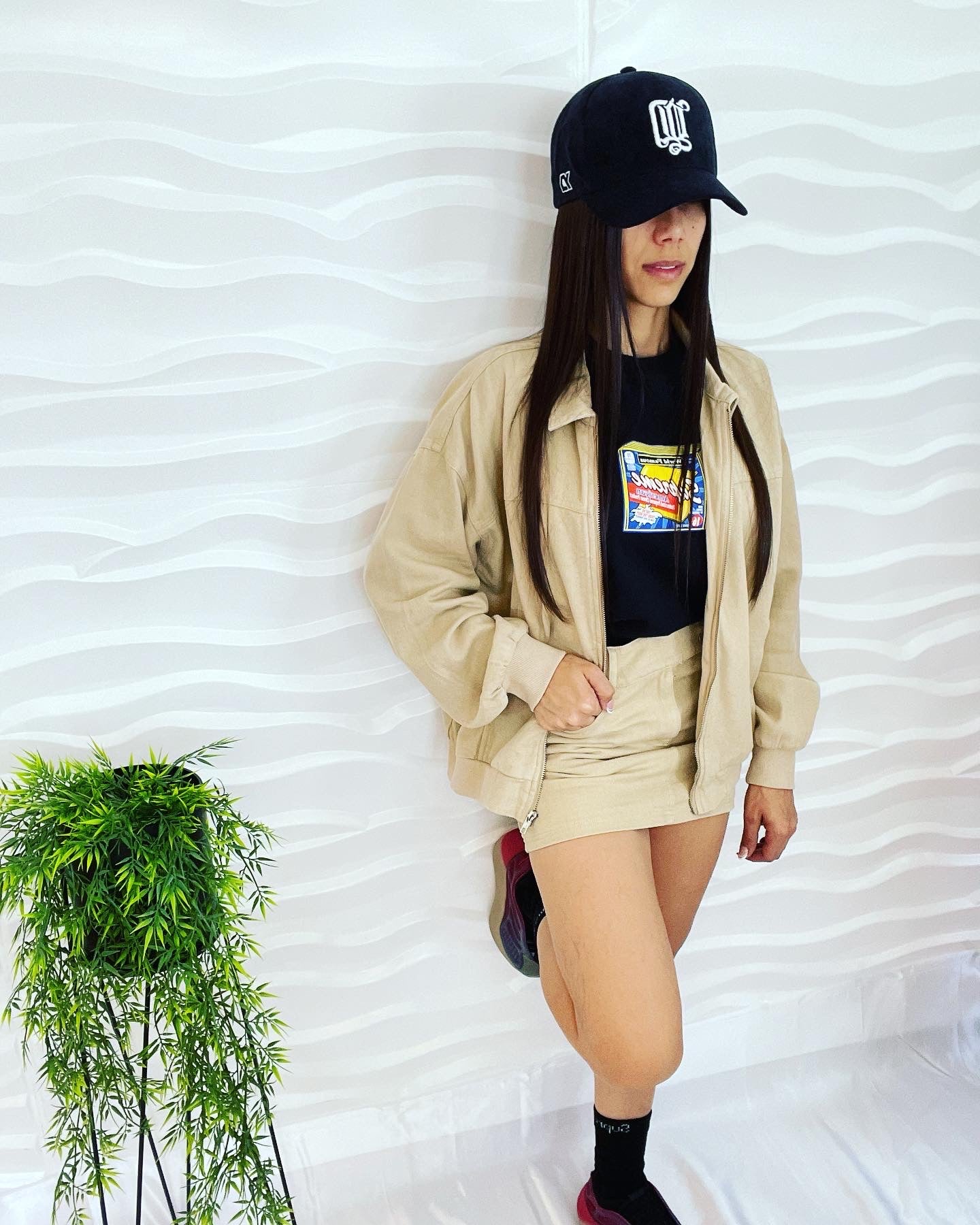 Khaki Skirt Set